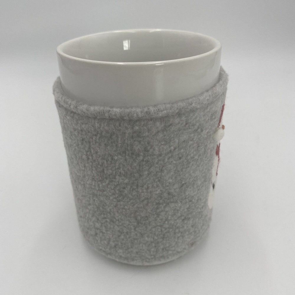 Ceramic St Nicholas Square Mug with Cozy Snowman Sweater 5" - Picture 4 of 6